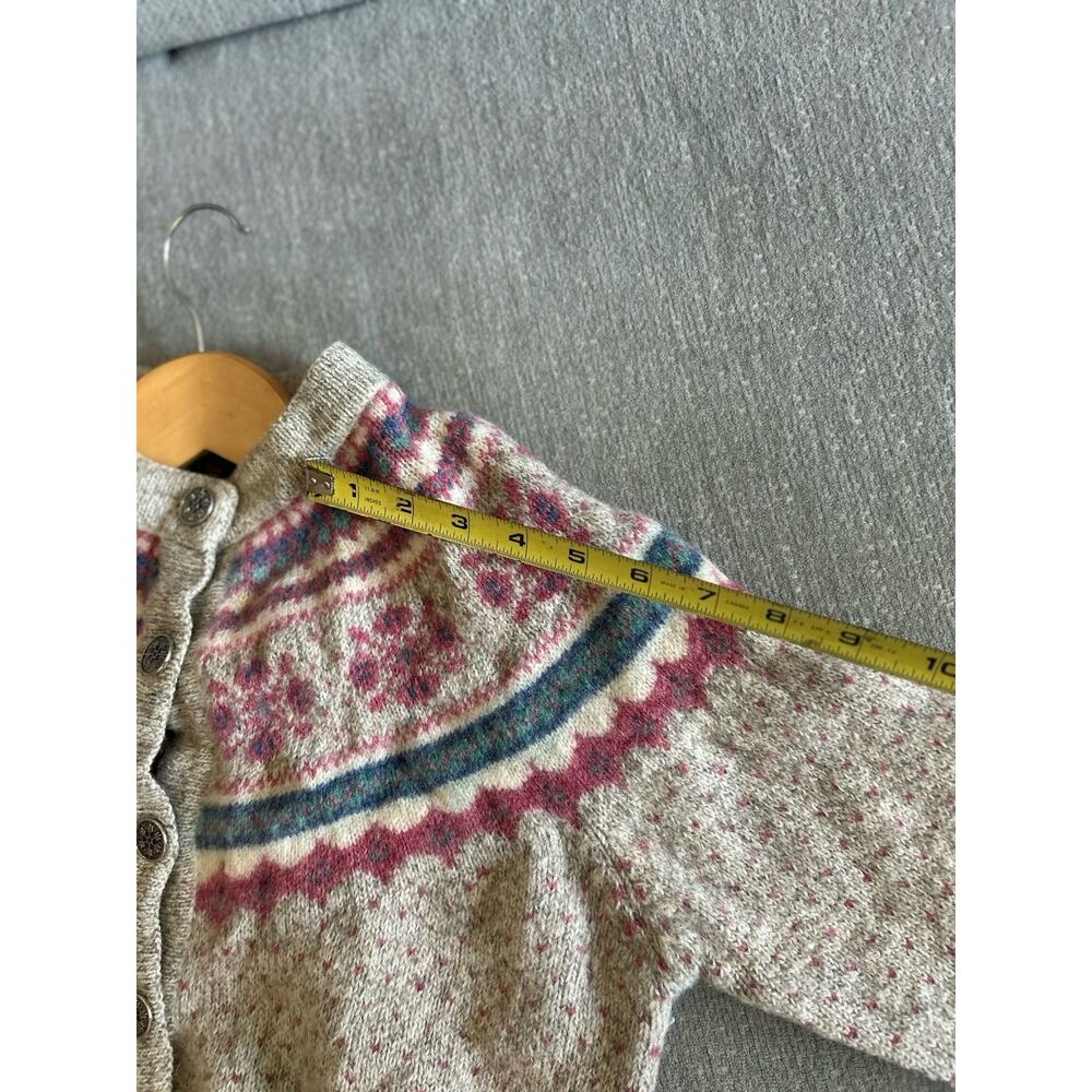 Vintage Eddie Bauer Sweater L Nordic Fair Isle Granny Button Womans - Picture 10 of 10